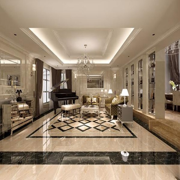 03永利中国大理石瓷砖：黑金花KYB8017空间铺贴效果图