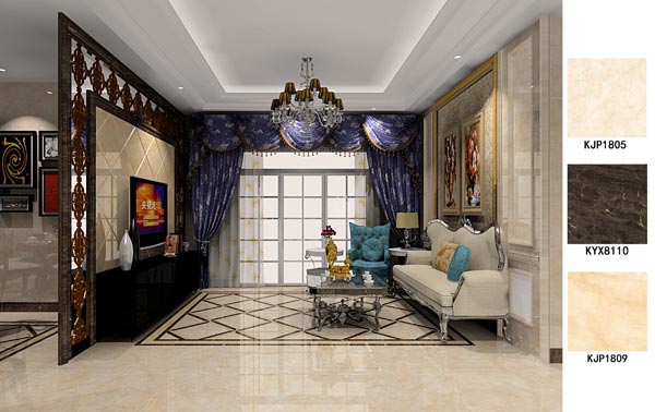 永利中国瓷砖案例鉴赏客厅效果图