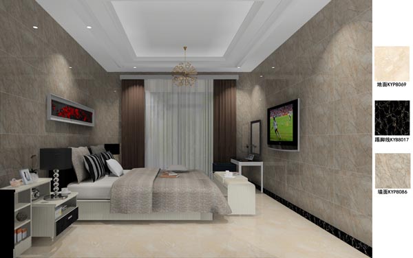 永利中国瓷砖应用效果：徐州开元翡翠湾F户型装修效果鉴赏