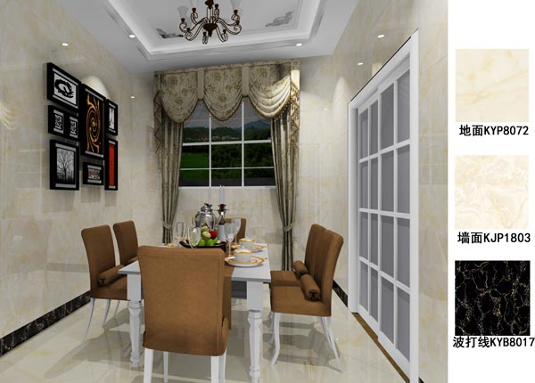 永利中国瓷砖应用效果：徐州开元翡翠湾E户型装修效果鉴赏