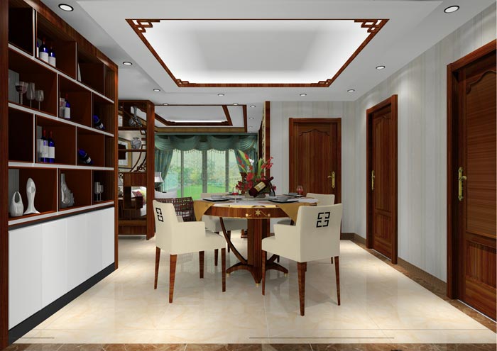 永利中国家装：井冈山协调家园安顿小区130㎡中式气概装修鉴赏