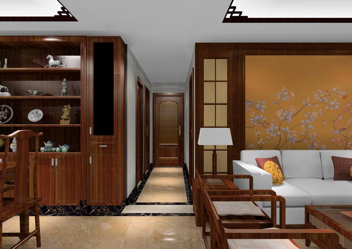 永利中国家装：佛山狮山上林苑90㎡中式气概装修鉴赏