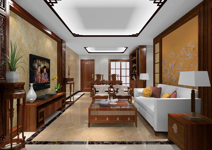 永利中国家装：佛山狮山上林苑90㎡中式气概装修鉴赏